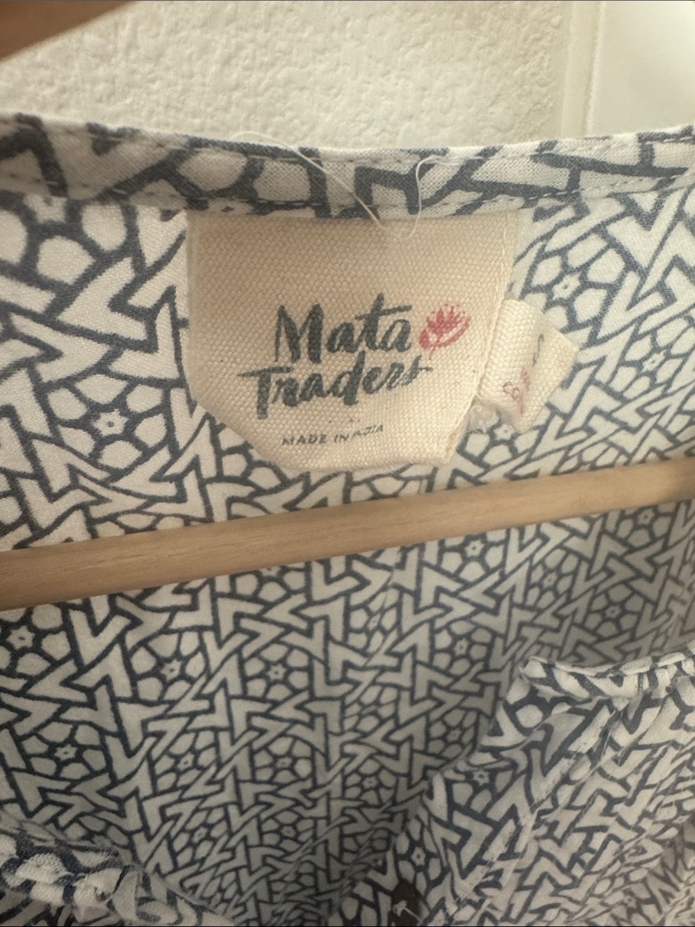 Mata Traders blue & White Geometric Sleeveless Dress - Picture 2 of 6